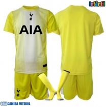 Camisa de Futebol Tottenham Hotspur Goleiro Equipamento Alternativo Infantil 2025-26 Manga Curta (+ Calças curtas)